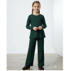 ZX103: Girls 2 Piece Rib Outfit- Green (4-12 Years)